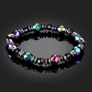 Rainbow-Magnetic-Hematite-Bracelet Rainbow Magnetic Hematite Wellness Bracelet - Buddha & Karma