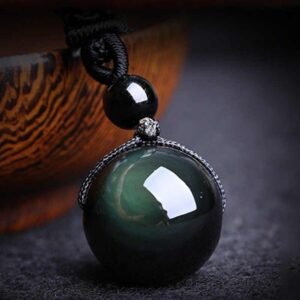 RainbowObsidianNecklace-EyeofTruth1 Rainbow Obsidian Necklace - Eye of Truth - Buddha & Karma