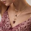 Pink Quartz Hidden Heart Necklace & Herringbone Chain mySite