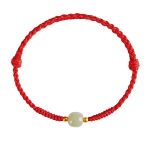 Buddha & Karma Red String Hetian Jade Stone Bracelet mySite