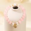 Rose Quartz Pearl Butterfly Pendant Love Bracelet mySite