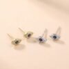 S925 Sterling Silver Mini Evil Eye Earrings