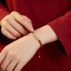 Three Beads Jade Luck Red String Bracelet
