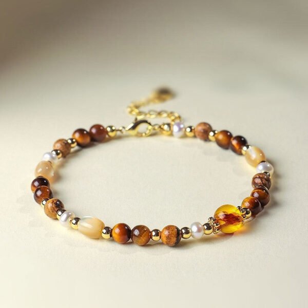 Tiger‘s Eye Pearl Shell Wealth Bracelet mySite