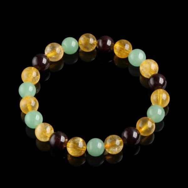 Triple Success Bracelet – Citrine, Aventurine, Garnet - Buddha & Karma