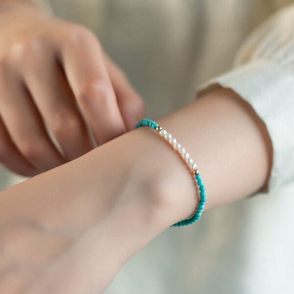 Turquoise Pearl Balance Bracelet mySite