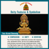 Four-Armed Chenrezig deity features and symbolism infographic