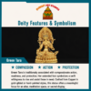 Green Tara deity features and symbolism infographic