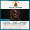 Two-Armed Mahakala deity and symbolism information card