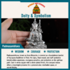 Silver-plated Padmasambhava deity and symbolism information card