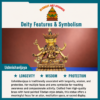 Ushnishavijaya deity features and symbolism infographic