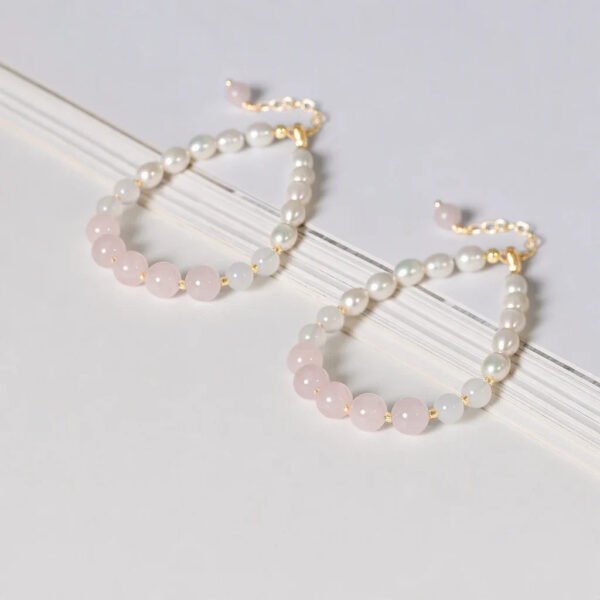 Rose Quartz Pearl Love Bracelet mySite