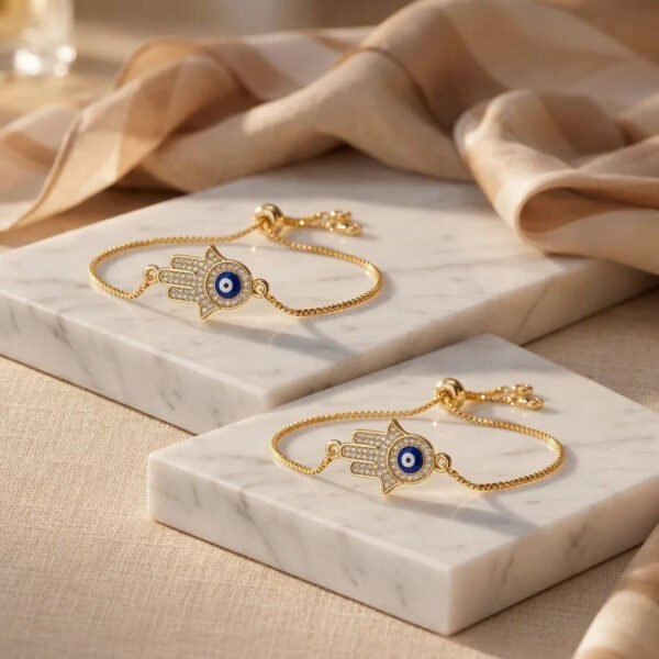 Evil Eye Zircon Palm Protection Bracelet mySite