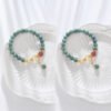 Green Jade Strawberry Quartz Pearl Beaded Bracelet mySite