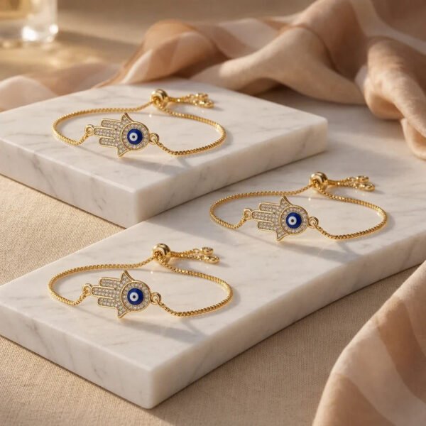 Evil Eye Zircon Palm Protection Bracelet mySite