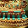 Vajrasattva Statue | Full Gilded Copper Buddha with Gem Inlay | Tibetan Buddhist Home Altar Decor
