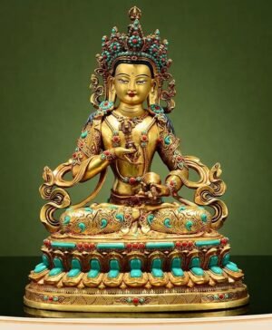 il_fullxfull.7251456768_foda Vajrasattva Statue | Full Gilded Copper Buddha with Gem Inlay | Tibetan Buddhist Home Altar Decor