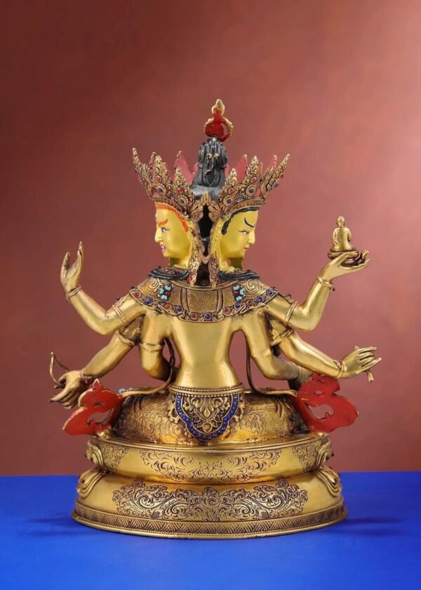 Nepalese Ushnishavijaya Statue • Brass Tibetan Deity Sculpture • Handmade Buddhist Goddess Figure