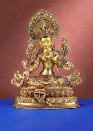 Nepalese Green Tara Statue – Tibetan Buddhist Deity for Home Altar