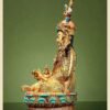Handmade Tibetan Padmasambhava Statue – Full Gold-Plated Copper Guru Rinpoche