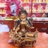Green Tara Statue • 24k Gold Gilded Syamatara • Pure Copper Tibetan Buddhist Goddess • Handcrafted Nepal Art