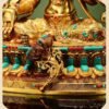 Full Gilded Green Tara Statue | Copper Buddhist Deity with Gem Inlay