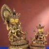 Nepalese Ushnishavijaya Statue • Brass Tibetan Deity Sculpture • Handmade Buddhist Goddess Figure