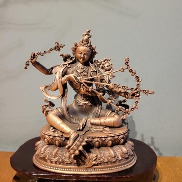 Kurukulle Red Tara Statue, Tibetan Buddhism Deity, 3 Inch 12cm Fine Copper Figurine, Altar Blessing, Handmade Buddhist Sculpture