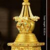 Gold Gilt Brass Buddhist Stupa Pagoda | Tibetan Relic Tower | Sacred Altar & Meditation Home Decor