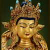 Gilded Vajrasattva Statue, 24K Gold Plated Copper Buddhist Deity, Exquisite Tibetan Buddha Figurine for Home Altar