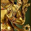 Manjushri Buddha Statue, Fully Gilded Gold Manjushri Copper Sculpture, Manjusri Bodhisattva Wisdom Buddha Home Decor, Sacred Buddhist Art
