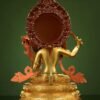 Manjushri Buddha Statue, Fully Gilded Gold Manjushri Copper Sculpture, Manjusri Bodhisattva Wisdom Buddha Home Decor, Sacred Buddhist Art