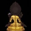 Nepali Handcrafted Green Tara Statue Gold Gilded Bronze Tibetan Buddha Goddess Figurine for Home Altar Decor, Zen Spiritual Healing Gift