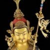 Handmade Nepalese Padmasambhava Statue - Hand-Chiseled Copper Guru Rinpoche - Rare Tibetan Buddhist Art - 21.26" Large Lotus Master Sculptur