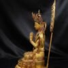 Nepali Handmade 24k Gold Gilded Four-Armed Chenrezig Statue - Tibetan Avalokiteshvara Buddha - Copper Buddhist Altar Decor - Spiritual Gift