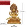 Nepali Handmade 24k Gold Gilded Four-Armed Chenrezig Statue - Tibetan Avalokiteshvara Buddha - Copper Buddhist Altar Decor - Spiritual Gift