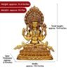 Nepali Handmade 24k Gold Gilded Four-Armed Chenrezig Statue - Tibetan Avalokiteshvara Buddha - Copper Buddhist Altar Decor - Spiritual Gift