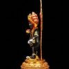 Handmade Black Jambhala Statue - Tibetan God of Wealth - 10.6" Nepalese Copper Painted Buddhist Deity - Feng Shui Wealth Protector