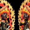 Handmade Black Jambhala Statue - Tibetan God of Wealth - 10.6" Nepalese Copper Painted Buddhist Deity - Feng Shui Wealth Protector