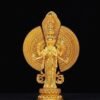 Gilt Bronze Thousand-Armed Avalokiteshvara Statue, Nepal Craft Guanyin Buddha, Bodhisattva of Compassion, Tibetan Buddhist Decor