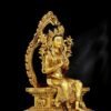 Nepalese Gilt Copper Maitreya Buddha Statue, Handcrafted Tibetan Jampa Future Buddha Sculpture, Buddhist Home Altar Decor