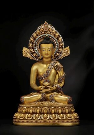 il_fullxfull.7817128173_h1sq Amitabha Buddha Statue - Nepal Gilt Bronze Craft - Tibetan Buddhism Figurine, Handcrafted Medicine Buddha Ritual Decor, Spiritual Zen Gift