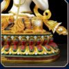 Sitatapatra Statue: Large White Umbrella Goddess Copper Buddha, Exquisite Hand-Painted Finish, Buddhist Ritual Home Altar Decor, Protective