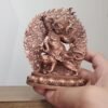 Tibetan Brass Wrathful Guru Rinpoche Statue, Padmasambhava Buddha Figure for Home Altar Shrine, Protective Car Mascot Ornament Gift