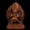 Solitary Hero Yamantaka Bronze Statue, Handcrafted Tibetan Protector Dharma Icon, Buddhist Meditation Altar Shrine, 4.7" Vajra Deity Art
