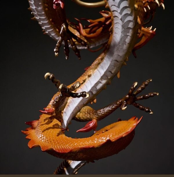 Chinese Brass Dragon Statue, Feng Shui Water Dragon Sculpture for Wealth, Neo-Chinese Living Room Decor, Luxury Office Desk Gift