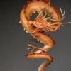 Chinese Brass Dragon Statue, Feng Shui Water Dragon Sculpture for Wealth, Neo-Chinese Living Room Decor, Luxury Office Desk Gift