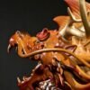Chinese Brass Dragon Statue, Feng Shui Water Dragon Sculpture for Wealth, Neo-Chinese Living Room Decor, Luxury Office Desk Gift