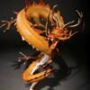Chinese Brass Dragon Statue, Feng Shui Water Dragon Sculpture for Wealth, Neo-Chinese Living Room Decor, Luxury Office Desk Gift