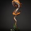 Chinese Brass Dragon Statue, Feng Shui Water Dragon Sculpture for Wealth, Neo-Chinese Living Room Decor, Luxury Office Desk Gift